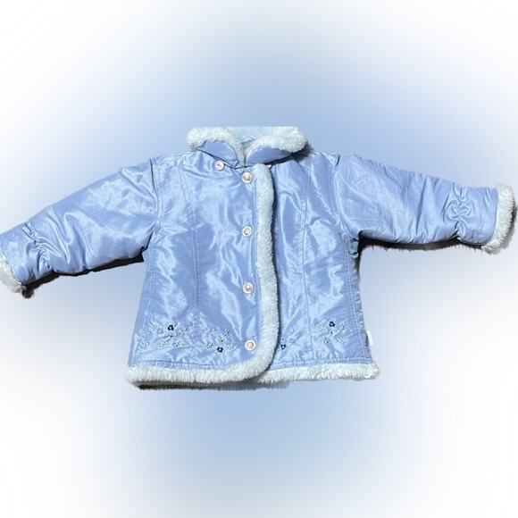 OSHKOSH SNOW JACKET AND MATCHING BIBS SIZE 12 MO MINT